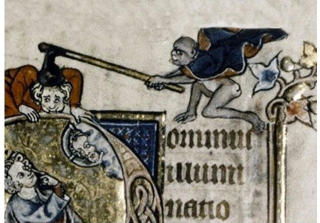 Illustration for article titled Bizarre and vulgar illustrations from illuminated medieval manuscripts